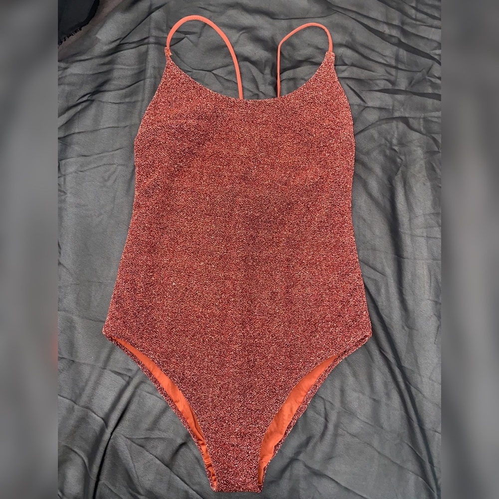 H&M sparkly copper bodysuit (s 4)